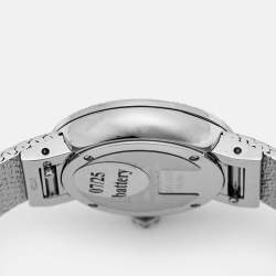 مملوكة مسبقًا Dior La D De Dior Satine CD4111X1295 Pink Mother Of Pearl Diamond Stainless Steel Women's Wristwatch 25 mm