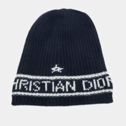 Pre Owned Dior Navy Blue Wool Cashmere Beanie