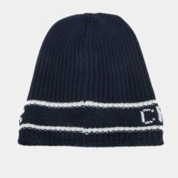 Pre Owned Dior Navy Blue Wool Cashmere Beanie