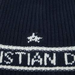 Pre Owned Dior Navy Blue Wool Cashmere Beanie