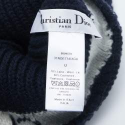 Pre Owned Dior Navy Blue Wool Cashmere Beanie