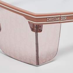 Pre Owned Dior Pink DiorClub M1U Oblique Shield Sunglasses