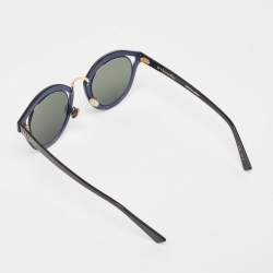Pre Owned Dior Black/Gold Elliptic Oval Sunglasses