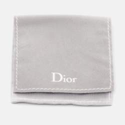 Dior Gold Tone Secret Cannage Faux Pearl Crystal Station Necklace
