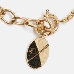 Pre Owned Dior Miss En Dior Black Bead Gold Tone Bracelet