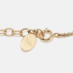 Pre Owned Dior Miss En Dior Black Bead Gold Tone Bracelet