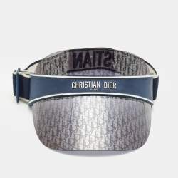 Pre Owned Christian Dior Navy Blue Oblique Dior Club Sun Visor