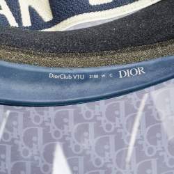 Pre Owned Christian Dior Navy Blue Oblique Dior Club Sun Visor