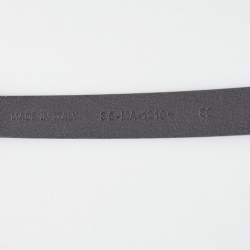 Pre Owned Dior Black Leather CD Double Braided Buckle Belt 80CM