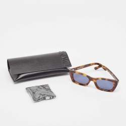 Pre Owned Dior Brown Tortoise DiorMidnight S31 Frame Square Sunglasses