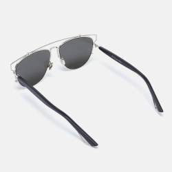 Pre Owned Dior Silver Tone/Black Mirrored 84J0T Dior Technologic Sunglasses