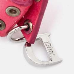 Dior Pink Bow Patent Leather Drop Earrings