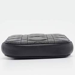 Dior Black Cannage Leather Lady Dior Call'in Dior Phone Holder with Chain