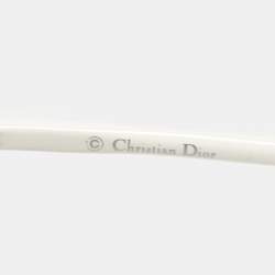 Pre Owned Dior White/Blue Mirrored DiorSoReal Round Sunglasses