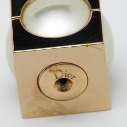 Pre Owned Dior Mise en Dior Faux Pearl Cube Earrings