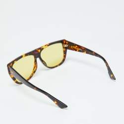 Pre Owned Dior Brown Havana/Yellow 086HO DiorClub2 Rectangle Sunglasses