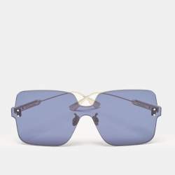 Pre Owned Dior Blue/Gold DiorColorQuake1Rimless Shield Sunglasses