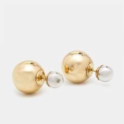 Pre Owned Dior Two-Tone Ultradior Earrings