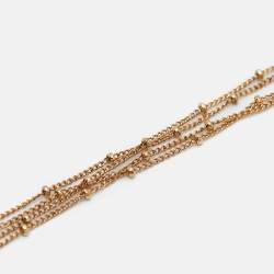 Dior Crystal Heart  Gold Tone Pendant Necklace