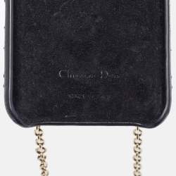 Pre Owned Dior Black Cannage Quilted Leather iPhone 11 Pro Max Case