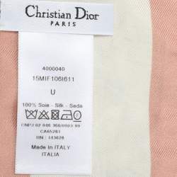 Pre Owned Christian Dior Pink D-Millefiori Mitzah Printed Silk Bandeau Scarf