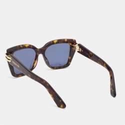 Pre Owned Dior Havana/ Blue CDior S1I Square Sunglasses