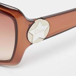 Pre Owned Dior Brown Gradient Starshine Square Sunglasses