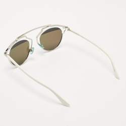 Dior Silver/Blue Mirrored DiorSoReal Aviator Sunglasses