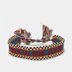 Pre Owned Dior J'Adior Woven Cotton Friendship Bracelet