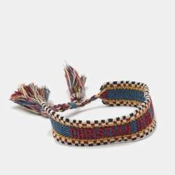 Pre Owned Dior J'Adior Woven Cotton Friendship Bracelet