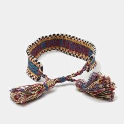 Pre Owned Dior J'Adior Woven Cotton Friendship Bracelet
