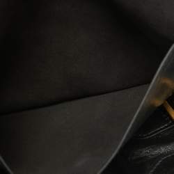 Dior Black Glossy Leather Saddle Wrap Belt