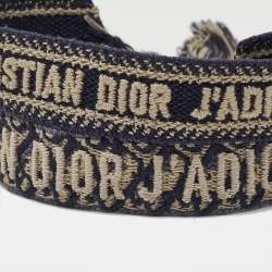 Pre Owned Dior J'Adior Woven Fabric Friendship Bracelet Set of 2