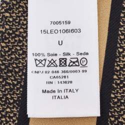 Dior Beige/Black Leopard Print Silk Mizza Mitzah Scarf