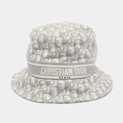 Christian Dior Grey Oblique Jacquard Bucket Hat