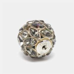 Pre Owned Dior Tribales Crystals Silver Tone Earrings