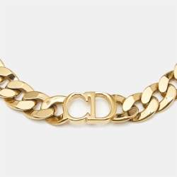 Dior  Danseuse Etoile Gold Tone Choker Necklace