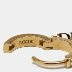 Pre Owned Dior Dior(r)evolution Faux Pearl Gold Tone Earrings