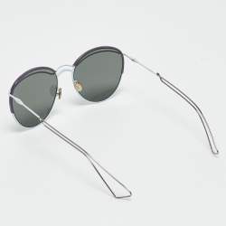 Pre Owned Dior Light Blue/Purple DiorRound Frame Aviator Sunglasses