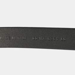 مملوكة مسبقًا Dior Black Leather CD Logo Buckle Belt 80CM