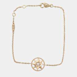 Dior 18K Rose Gold Diamond & Pink Opal Rose des Vents Bracelet