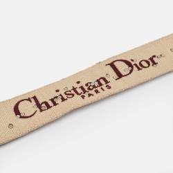 Dior Burgundy Canvas and Leather Studded Saddle Shoulder Bag Strap