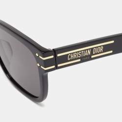Pre Owned Dior Black Acetate DiorSignature Square Sunglasses