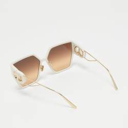Dior White/Brown Gradient 30 Montaigne BU Oversized Sunglasses