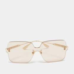 Pre Owned Dior Light Peach/Gold ColorQuake1 Oversized Sunglasses 