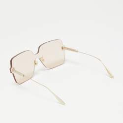 Pre Owned Dior Light Peach/Gold ColorQuake1 Oversized Sunglasses 