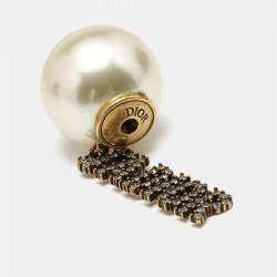 Pre Owned Dior  J'Adior Tribales Faux Pearl Crystal Drop Earrings