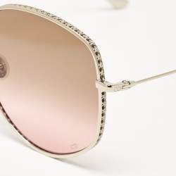 Dior Brown/Pink Gradient Diorbydior2 Oversized Sunglasses