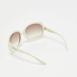 Dior White/Brown Gradient Glossy 1 Oversized Sunglasses