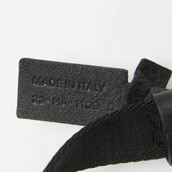 مملوكة مسبقًا Dior Black Canvas and Leather CD Logo Slim Belt